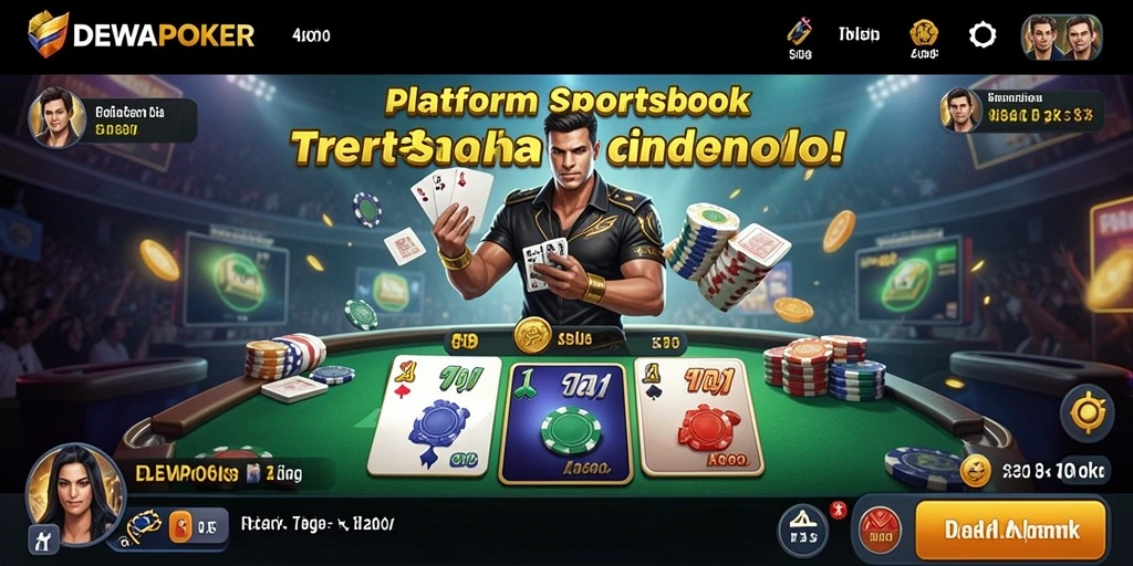 Tampilan gameplay DEWAPOKER dengan berbagai opsi taruhan olahraga.
