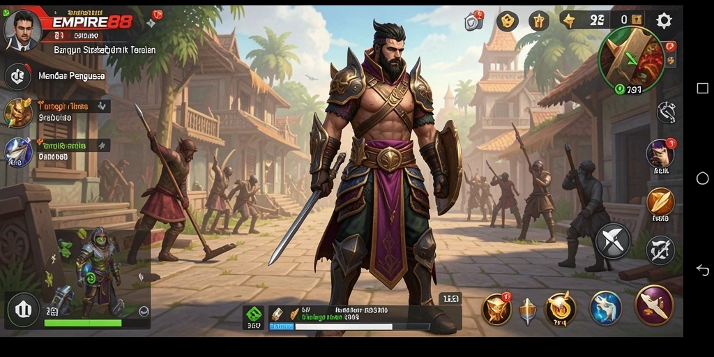 Screenshot gameplay EMPIRE88 menunjukkan aksi strategi yang intens.