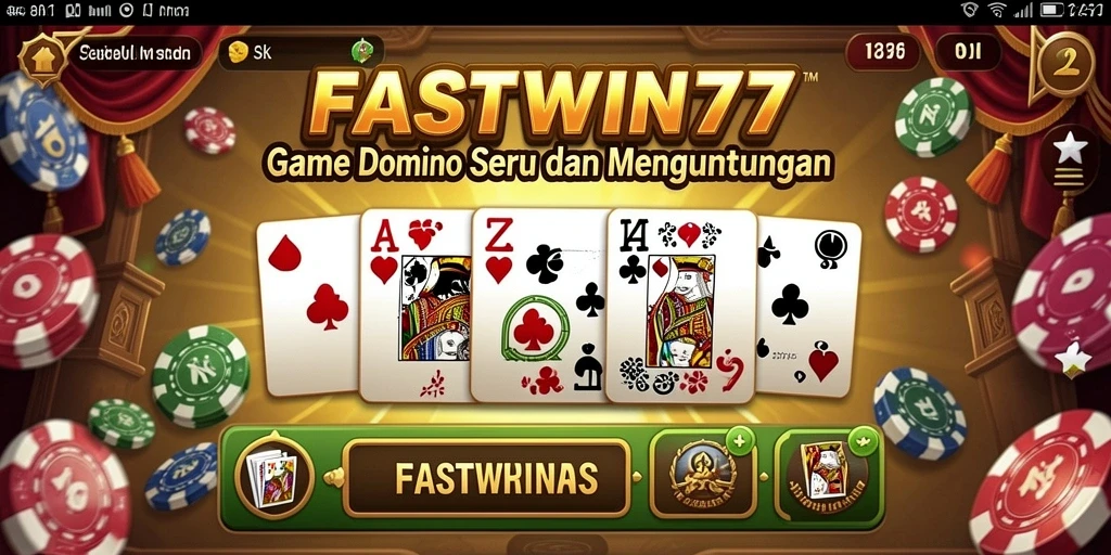 Tampilan menarik gameplay domino di FASTWIN77.
