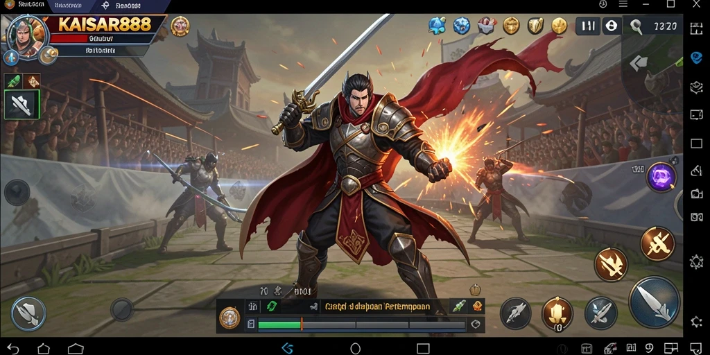 Tampilan menarik dari gameplay KAISAR888 menunjukkan aksi pertempuran strategi.