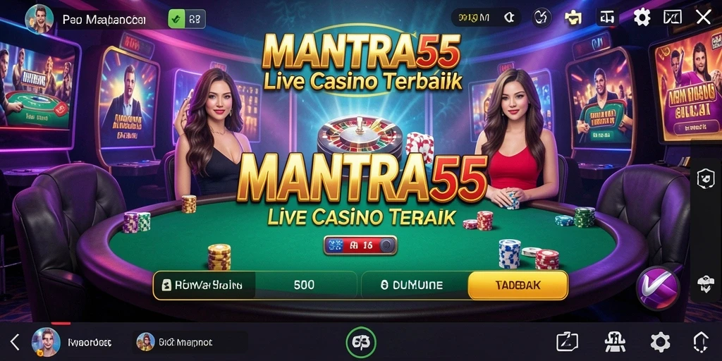 Screenshot tampilan gameplay Live Casino MANTRA55 yang menarik.