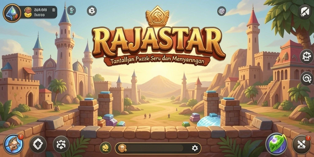Gameplay RAJASTAR yang menarik dalam bentuk puzzle.
