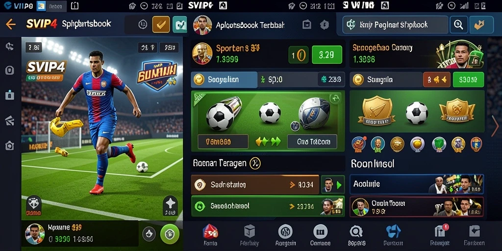 Tampilan visual menarik dari gameplay taruhan olahraga SVIP4.