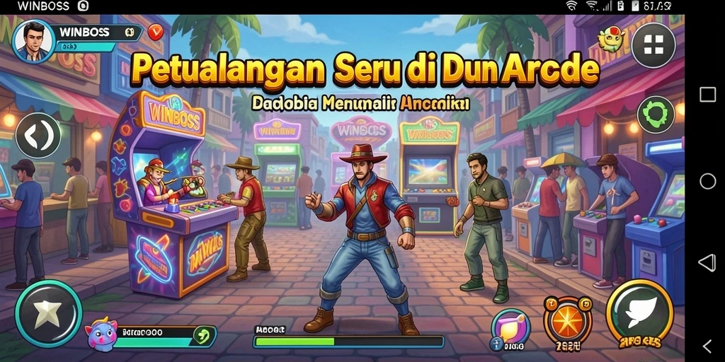 Tampilan gameplay seru dari WINBOSS yang penuh warna.
